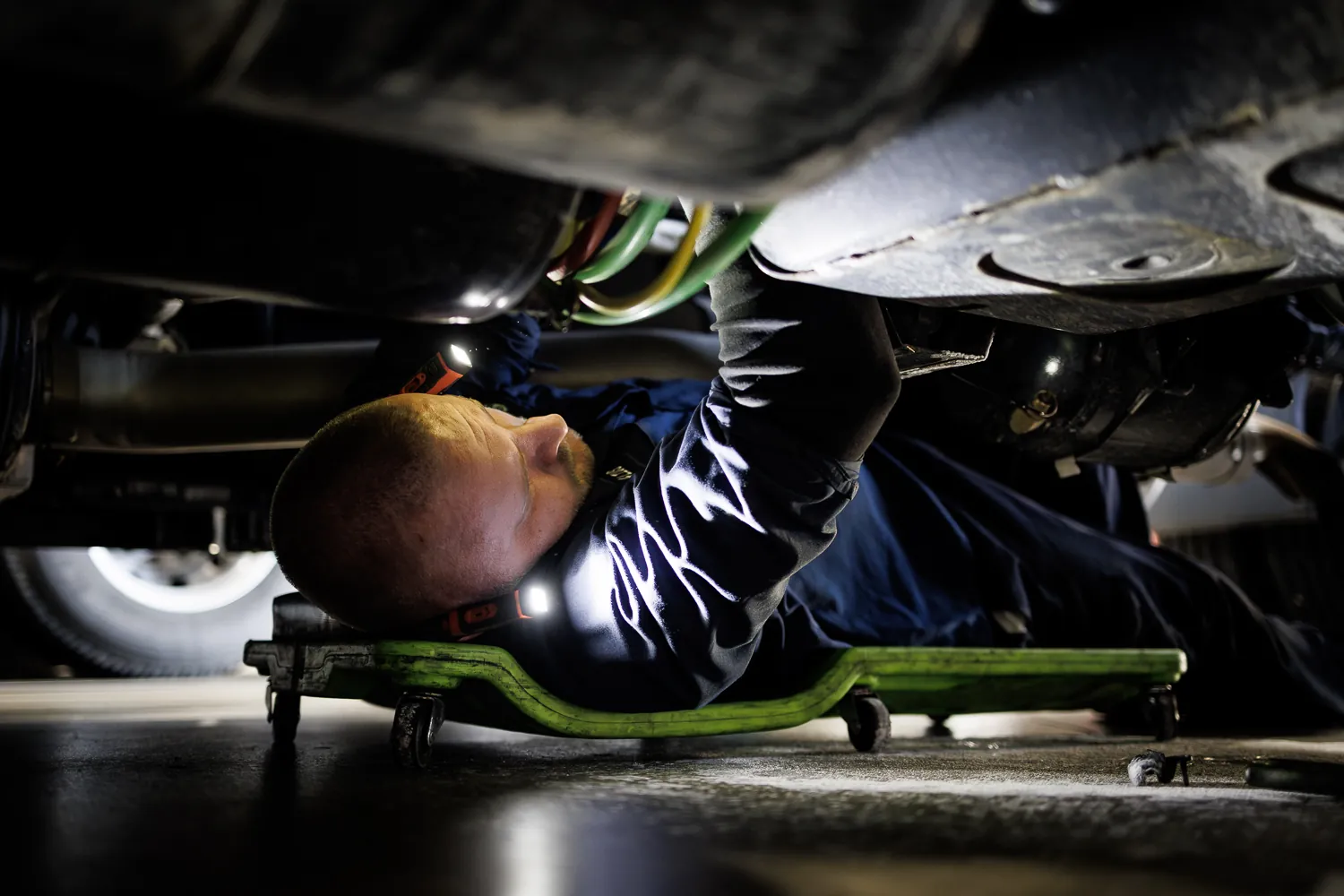 Truck Clinic workshop in Romeoville, IL, where fleet service and preventive maintenance is done in-house