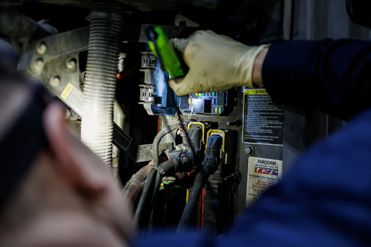 Truck Clinic workshop in Romeoville, IL, where diesel engine repair is done in-house