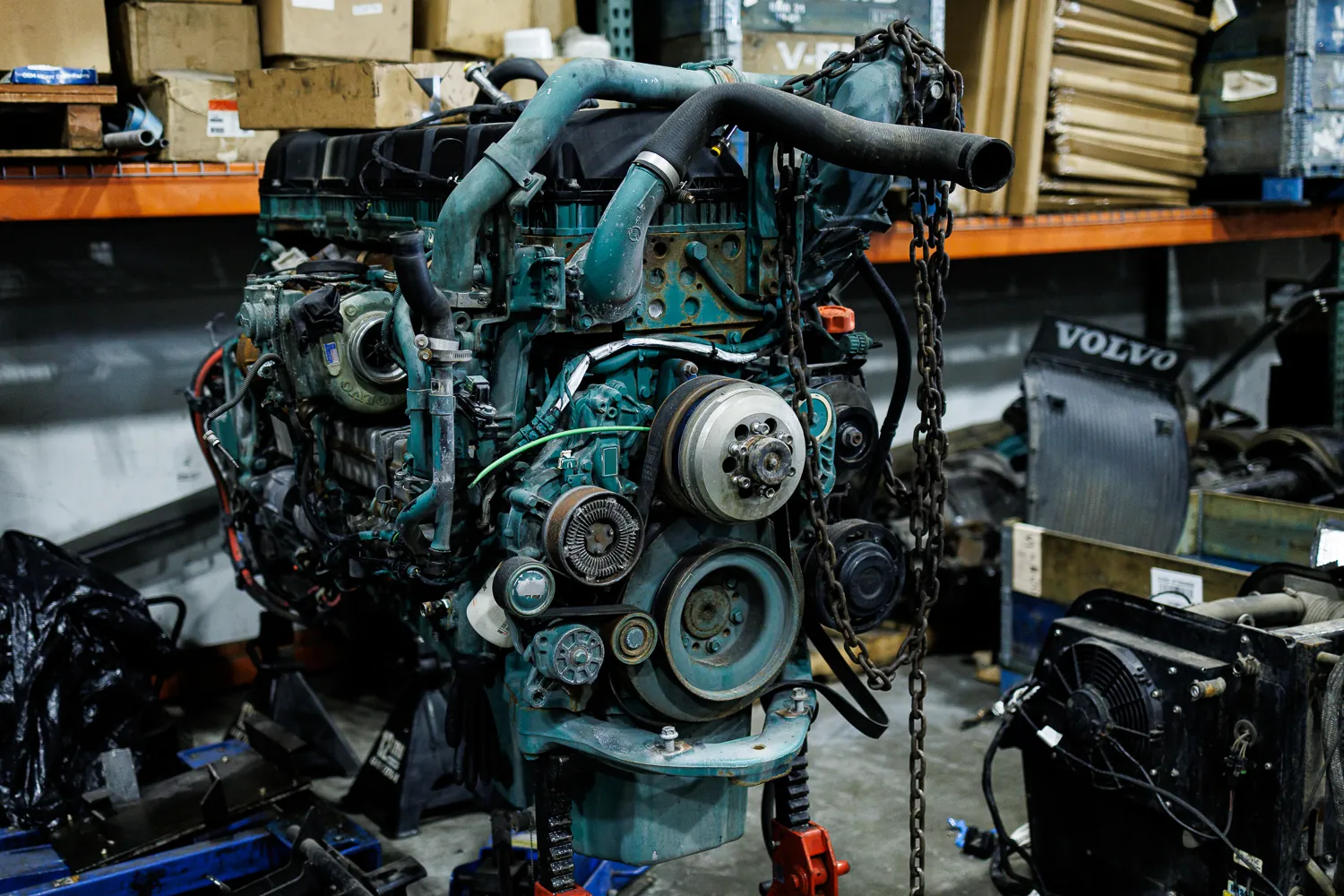 Truck Clinic workshop in Romeoville, IL, where truck and trailer repairs and alignments is done in-house